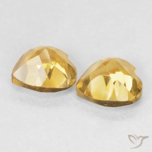 1.45克拉天然黄水晶，心形，VVS-VS