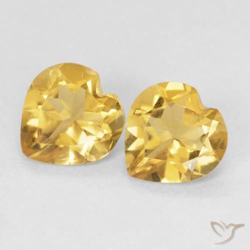 1.14ctw 天然 中金 黄水晶, 心形, VVS-VS