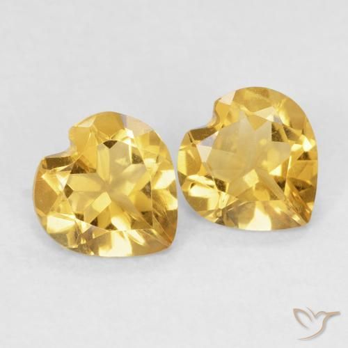 1.14克拉天然黄水晶，心形，VVS-VS
