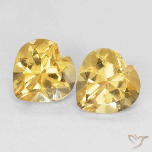 1.52ctw 天然 金橙色 黄水晶, 心形, VVS-VS