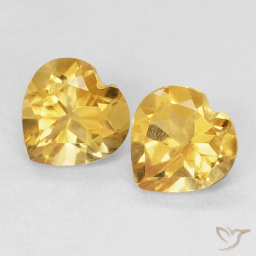 1.42ctw 天然 中金 黄水晶, 心形, VVS-VS