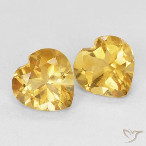 1.42克拉天然黄水晶，心形，VVS-VS
