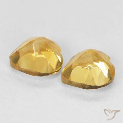1.58克拉天然黄水晶，心形，VVS-VS