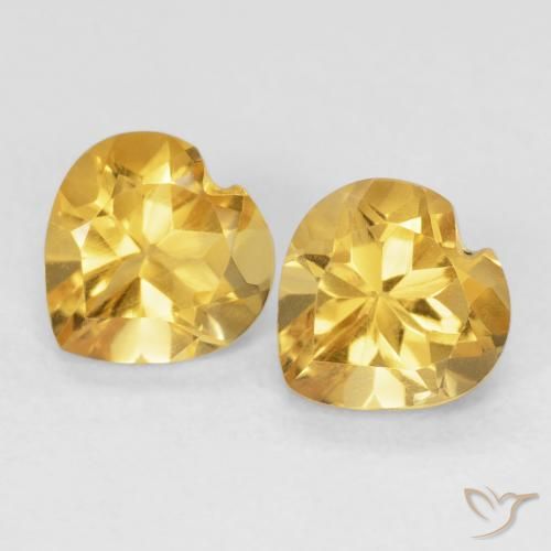 1.45ctw 天然 中金 黄水晶, 心形, VVS-VS