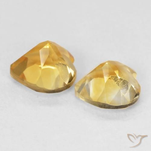 1.52克拉天然黄水晶，心形，VVS-VS