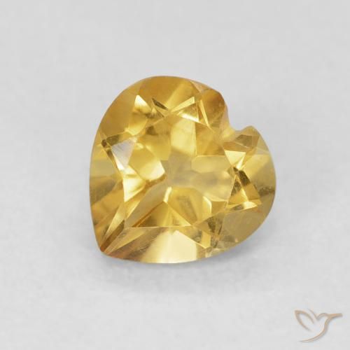 0.72ct 天然 黄金色 黄水晶, 心形, VVS