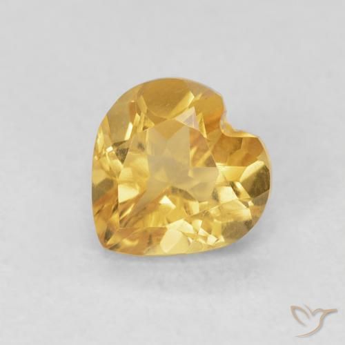 0.73ct 天然 黄金色 黄水晶, 心形, VVS