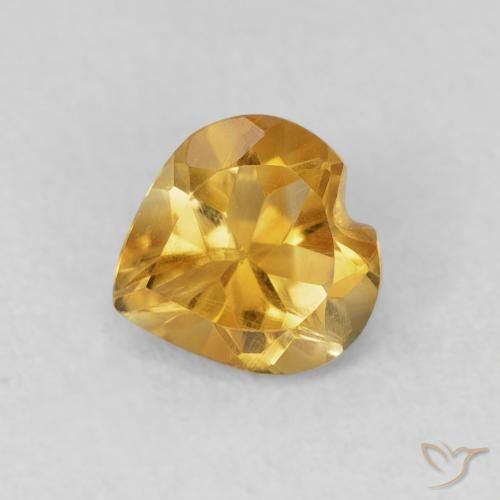 0.66ct 天然 Medium Dark-Golden 黄水晶, 心形, VVS