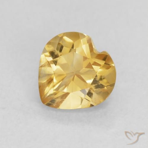 0.79ct 天然 深金橙色 黄水晶, 心形, VVS