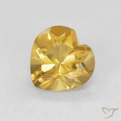 0.79ct 天然 中金 黄水晶, 心形, VVS