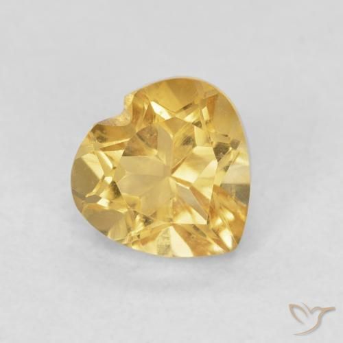 0.78ct 天然 黄金色 黄水晶, 心形, VVS