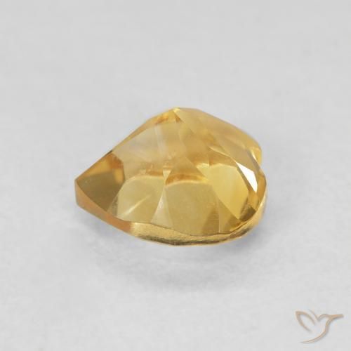 0.78克拉天然黄水晶，心形，VVS