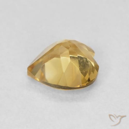 0.67克拉天然黄水晶，心形，VVS