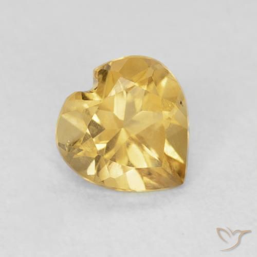 0.71ct 天然 中金 黄水晶, 心形, VVS