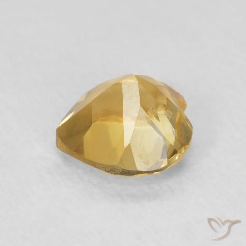 0.75克拉天然黄水晶，心形，VVS