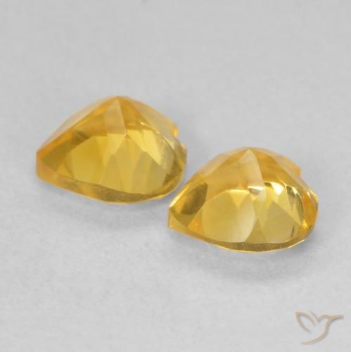 1.39克拉天然黄水晶，心形，VVS-VS