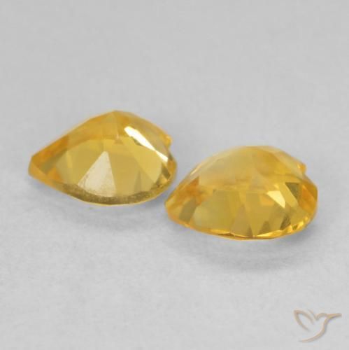 1.25克拉天然黄水晶，心形，VVS-VS