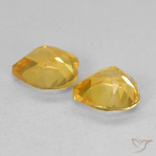 1.30克拉天然黄水晶，心形，VVS-VS