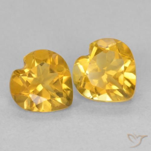 1.40克拉天然黄水晶，心形，VVS-VS