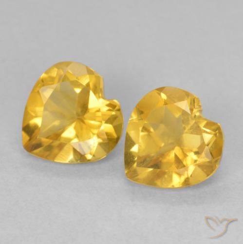 1.38ctw 天然 深金 黄水晶, 心形, VVS-VS