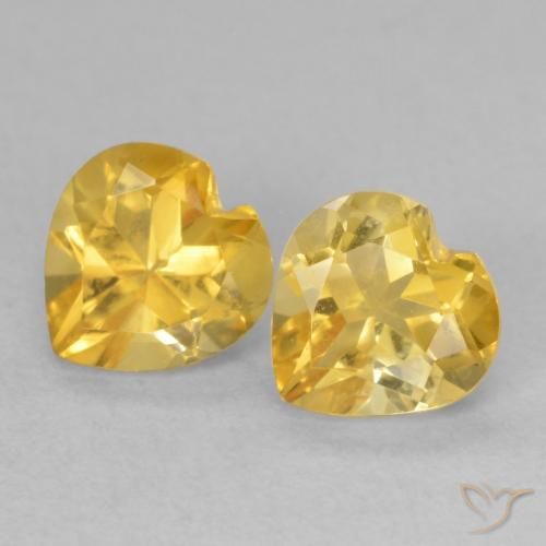 1.48ctw 天然 黄金色 黄水晶, 心形, VVS-VS