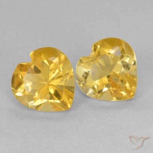 1.48克拉天然黄水晶，心形，VVS-VS