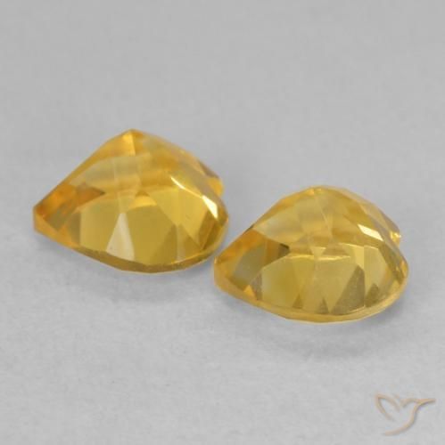 1.48克拉天然黄水晶，心形，VVS-VS