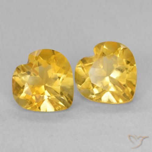 1.41克拉天然黄水晶，心形，VVS-VS