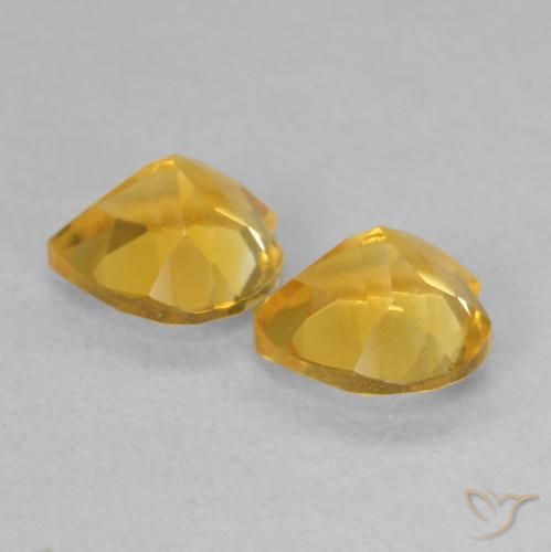 1.41克拉天然黄水晶，心形，VVS-VS