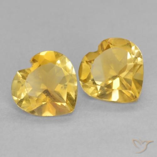 1.31克拉天然黄水晶，心形，VVS-VS