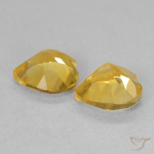 1.31克拉天然黄水晶，心形，VVS-VS