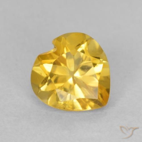 0.73ct 天然 金橙色 黄水晶, 心形, VVS-VS