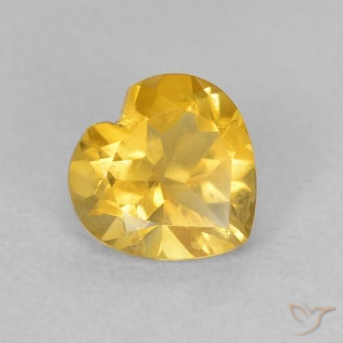 0.71ct 天然 金橙色 黄水晶, 心形, VVS-VS