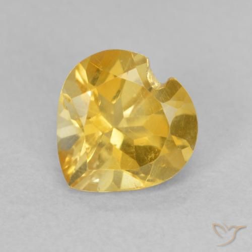 0.80ct 天然 金橙色 黄水晶, 心形, VVS-VS