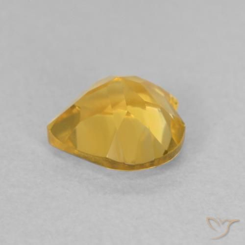 0.69克拉天然黄水晶，心形，VVS-VS