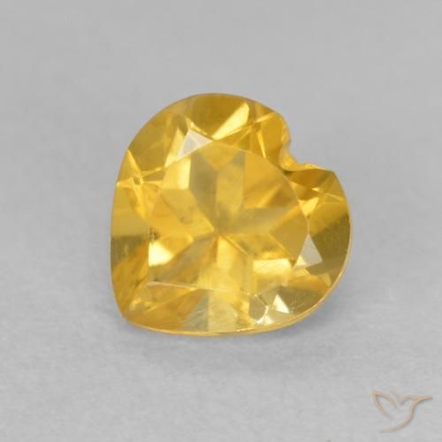 0.76ct 天然 金橙色 黄水晶, 心形, VVS-VS