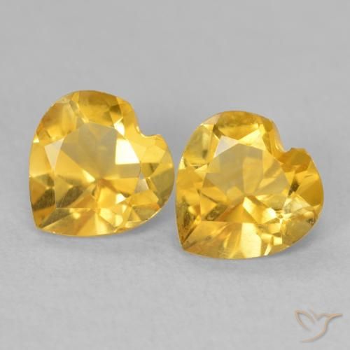 1.34ctw 天然 中金 黄水晶, 心形, VVS-VS