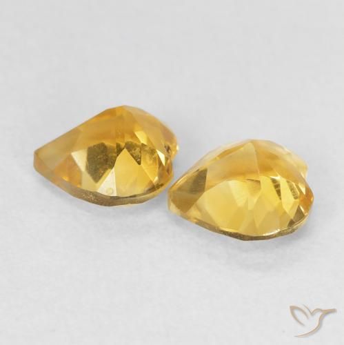 1.35克拉天然黄水晶，心形，VVS-VS