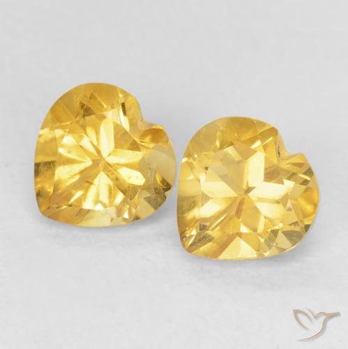 1.63ctw 天然 顶级金牌 黄水晶, 心形, VVS-VS