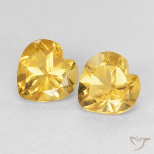 1.51ctw 天然 中金 黄水晶, 心形, VVS-VS