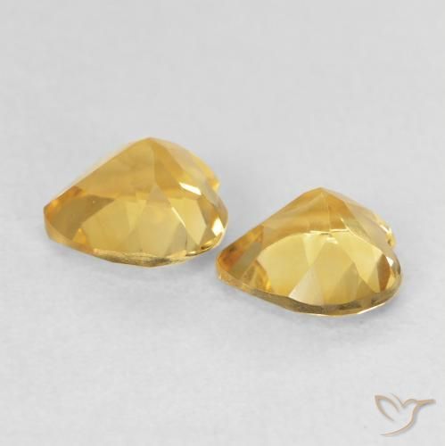 1.28克拉天然黄水晶，心形，VVS-VS