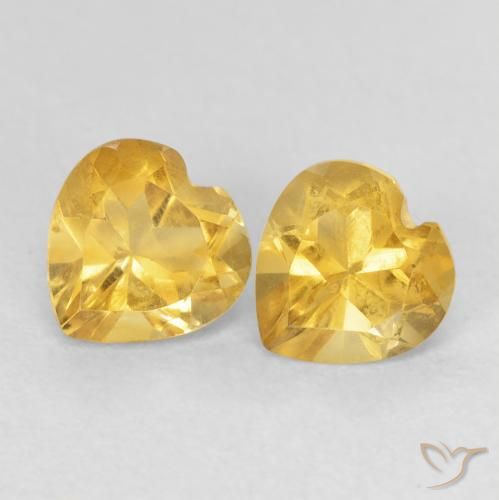1.46ctw 天然 金橙色 黄水晶, 心形, VVS-VS