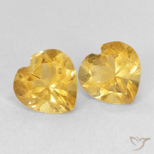 1.46克拉天然黄水晶，心形，VVS-VS