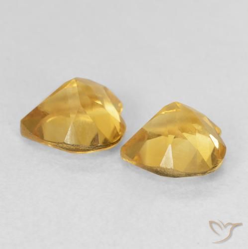 1.46克拉天然黄水晶，心形，VVS-VS