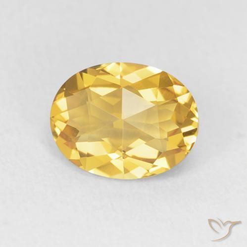 1.76ct 天然 金色 黄水晶, 椭圆形, VVS