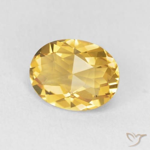 1.76克拉天然黄水晶，椭圆形，VVS