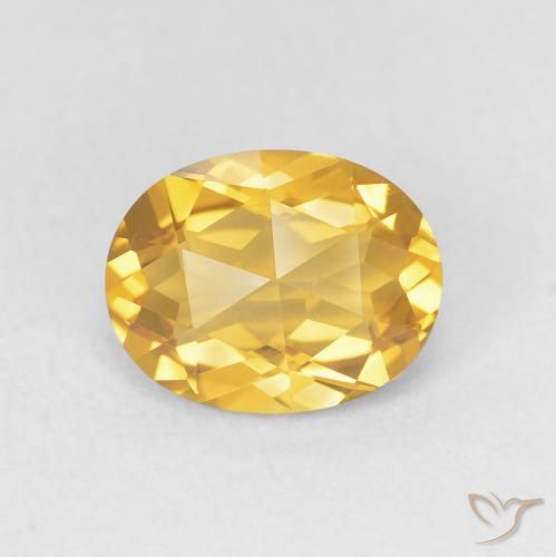 1.78ct 天然 中金 黄水晶, 椭圆形, VVS