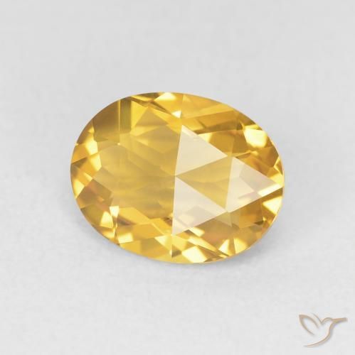 1.78克拉天然黄水晶，椭圆形，VVS