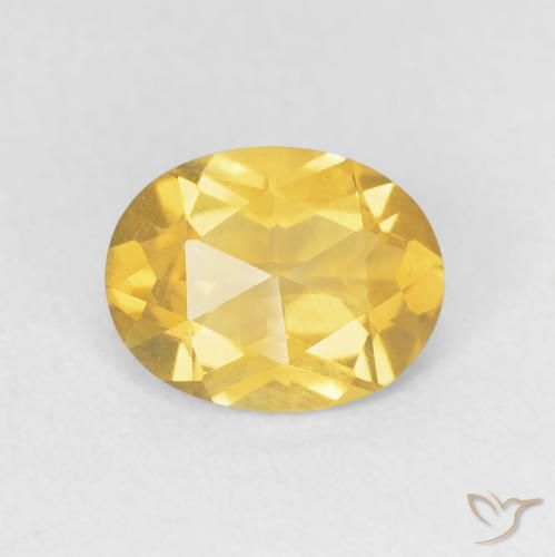 1.65ct 天然 中金 黄水晶, 椭圆形, VVS