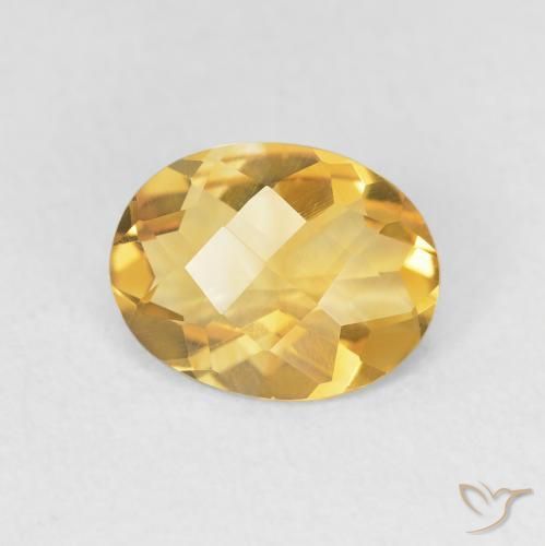 1.47克拉天然黄水晶，椭圆形，VVS